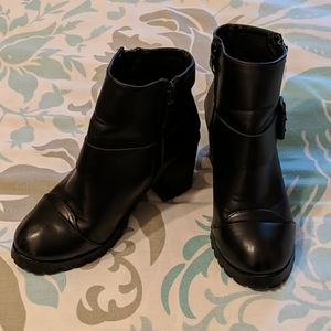 Vegan leather ankle boots size 7